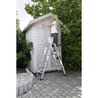   Nordwest 040206 Alumínium Több fokos kettős létra Munkamagasság (max.): 2.25 m Ezüst 5 kg