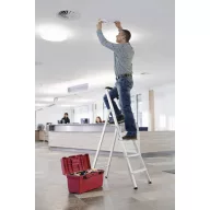   MUNK Günzburger Steigtechnik 11226 Alumínium Több fokos álló létra Munkamagasság (max.): 3.5 m Ezüst 8 kg