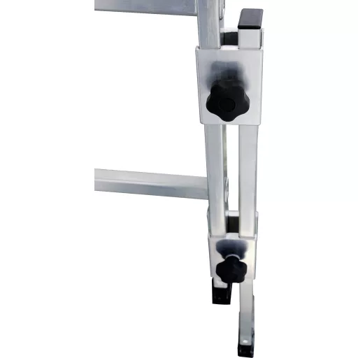 MUNK Günzburger Steigtechnik 33516 Alumínium Több fokos kettős létra 4 db kihúzható taggal Munkamagasság (max.): 4.5 m Ezüst 17.4 kg