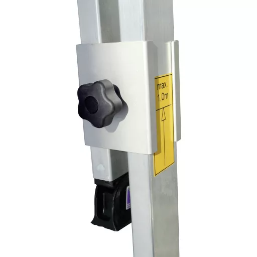 MUNK Günzburger Steigtechnik 33516 Alumínium Több fokos kettős létra 4 db kihúzható taggal Munkamagasság (max.): 4.5 m Ezüst 17.4 kg