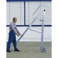   MUNK Günzburger Steigtechnik 51084 Alumínium Több fokos álló létra festhető Munkamagasság (max.): 2.95 m Ezüst 13.2 kg