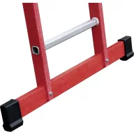   MUNK Günzburger Steigtechnik 35312 Műanyag Támasztólétra Állvánnyal Munkamagasság (max.): 4.7 m Piros, Ezüst 9.9 kg