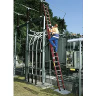   MUNK Günzburger Steigtechnik 35110 Műanyag Tolós létra Munkamagasság (max.): 6.1 m Piros, Ezüst 15.7 kg