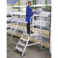   MUNK Günzburger Steigtechnik 50103 Alumínium Talpazatos létra Munkamagasság (max.): 2.7 m Ezüst 30 kg