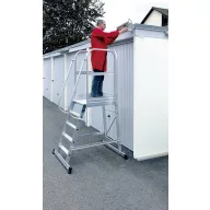   MUNK Günzburger Steigtechnik 303106 Alumínium Talpazatos fellépő festhető Munkamagasság (max.): 3.45 m Ezüst 38 kg