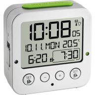   Rádiójel vezérlésű ébresztőóra, ezüst, TFA 60.2528.54