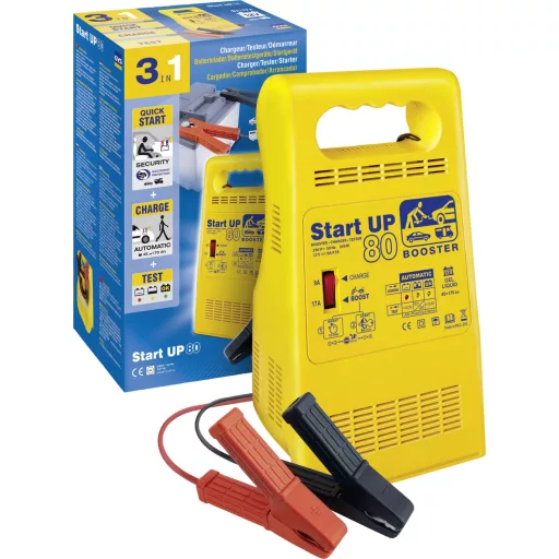 GYS START UP 80 024922 Automatikus töltő, Autós akkuteszter, Gyorsindító rendszer 12 V 25 A