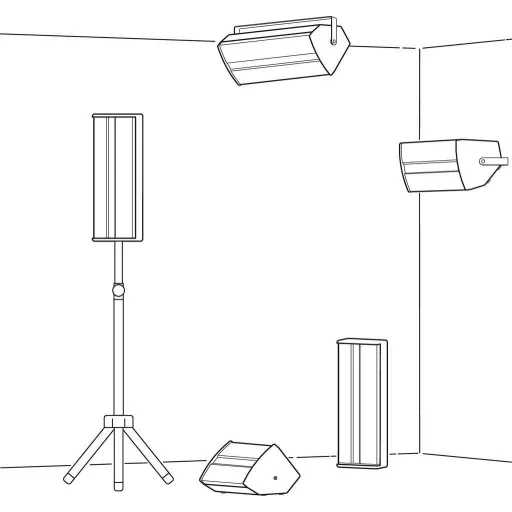 Monacor PAB-308/WS Passzív PA hangfal 20 cm 8 coll 125 W 1 db