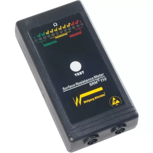 Wolfgang Warmbier SRM®110 ESD tesztelő készlék készlet Felületi ellenállás, Levezető ellenállás Tárolótáskával, Földelő kábellel