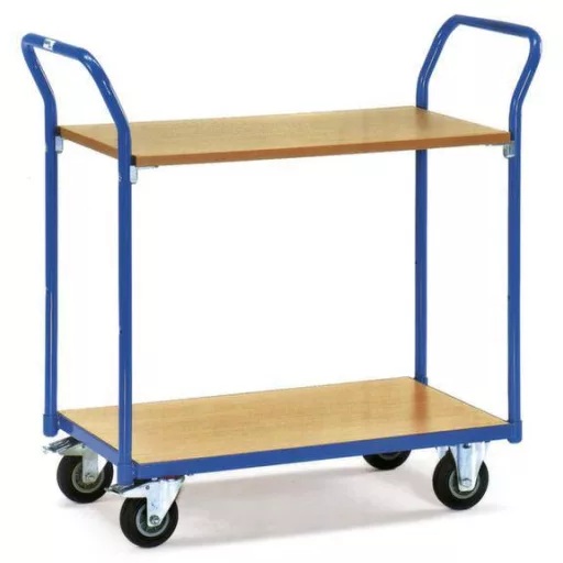 Fetra Hauptartikel 1602 Polcos kocsi Acél Porbevonatos Terhelés (max.): 200 kg Briliáns kék (RAL 5007)