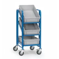   Fetra Hauptartikel 2382 Euro doboz szállító kocsi Acél Porbevonatos Terhelés (max.): 200 kg Briliáns kék (RAL 5007)