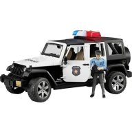   Rendőrségi jármű rendőr figurával, Jeep Wrangler Rubicon Policie, Bruder 02526