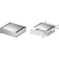   Fischer Elektronik AKG 105 22 100 ME 10023214 Profil doboz 100 x 105 x 22 Alumínium Eloxált Natúr 1 db