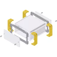   Fischer Elektronik FR 55 25 100 ME 10035341 Profil doboz 114 x 63.6 x 33 Alumínium Natúr, Sárga 1 db