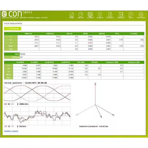 econ solutions econ sens3 - 3000A Háromfázisú fogyasztásmérő átalakító csatlakozóval 1 db