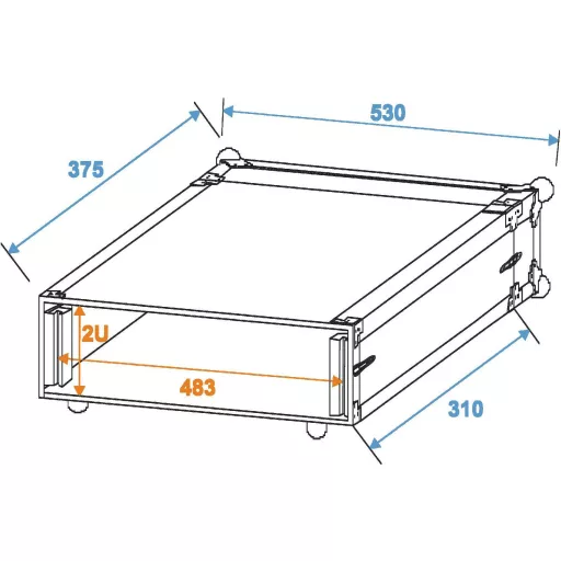Roadinger Flightcase System 30126020 Mikrofon tok (H x Sz x Ma) 510 x 535 x 140 mm