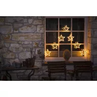   Kültéri fényfüggöny csillagokkal 24 V 70 LED 720 x 1180 mm, Konstsmide