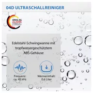   Ultrahangos tisztító 0,6 l 160 x 90 x 50 mm 50 W, Emag EMMI-04D