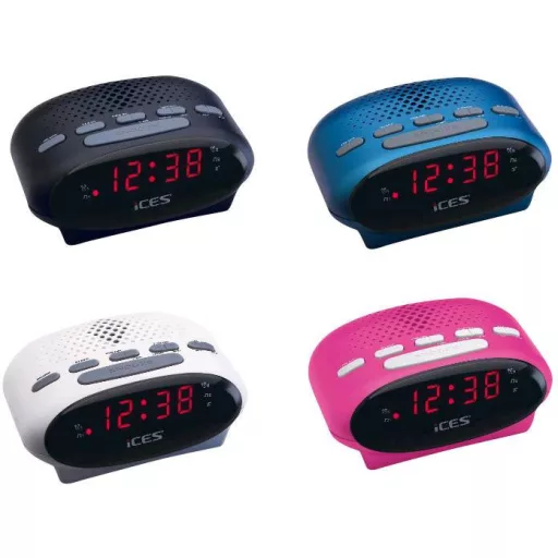 LED-es ébresztőórás rádió, fekete színű Lenco SCD-42