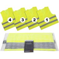   LifeHammer 10474 SAFETY VEST ULTRA Láthatósági mellény Felnőttek EN 20471 ISO 20471 4 db