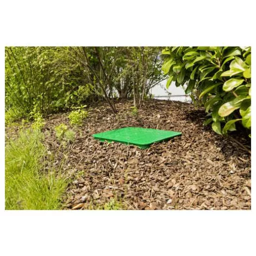 Földbe ásható kábelvédő doboz, fekete/zöld, Heitronic 21042