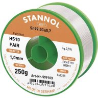   Forrasztóón Tekercs Stannol HS10-Fair Sn99.3Cu0.7 250 g 1.0 mm