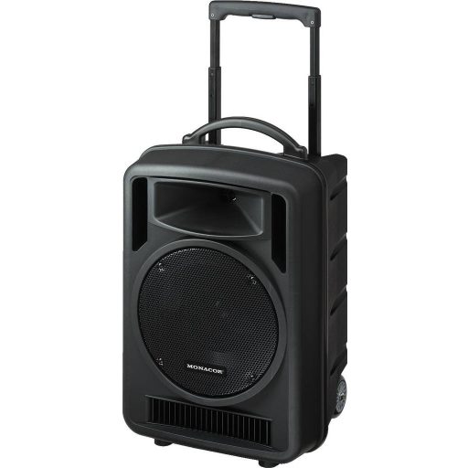 Monacor TXA-1020 Hordozható hangfal, Hordohzató PA hangfal 25 cm 10 coll Akkuról üzemeltetett, Hálózatról üzemeltetett 1 db