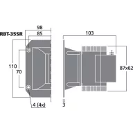 Monacor RBT-35SR Szalag magassugárzó 12 W 7 Ω