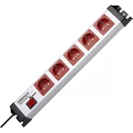   Kopp 227720019 Túlfeszültség ellen védő elosztó 5 részes Szürke, Fekete, Piros Védőérintkezős 1 db