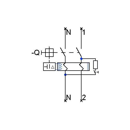 FI védőkapcsoló, 2 pólusú, 25 A 30 mA 230 V, Siemens 5SV3312-6KL