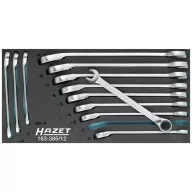   Hazet 163-385/12 163-385/12 Racsnis gyűrűs csavarkulcs készlet 12 részes Kulcsszélesség (metrikus) 8 - 19 mm