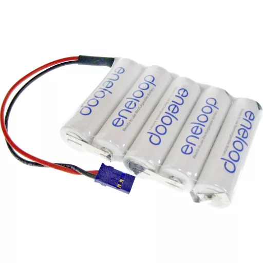Panasonic eneloop Reihe F1x5 Graupner Akkucsomag Cellaszám: 5 Elem- és akkuméret: Ceruza (AA) Kábel, Dugó NiMH 6 V 1900 mAh