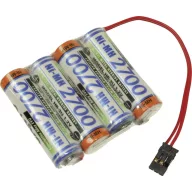  Panasonic Reihe F1x4 Graupner Akkucsomag Cellaszám: 4 Elem- és akkuméret: Ceruza (AA) Kábel, Dugó NiMH 4.8 V 2700 mAh