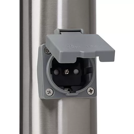 Brilliant 43693/82 Chorus Kültéri lámpatest Energiatakarékos lámpa E27 10 W Nemesacél