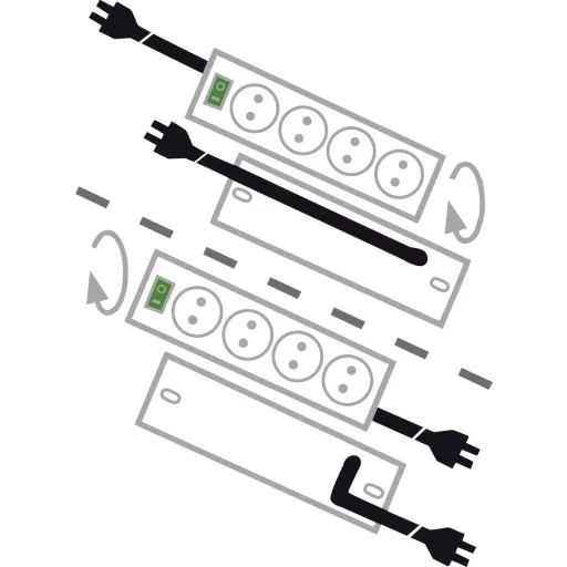Brennenstuhl 1153300467 Túlfeszültség ellen védő elosztó 7 részes Fekete Védőérintkezős 1 db