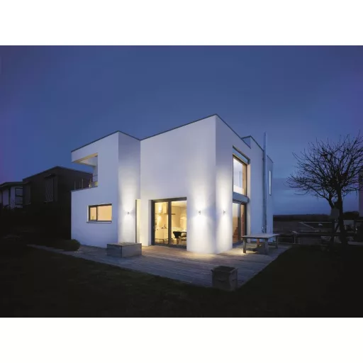 Steinel LED AUSSENLEUCHTE L 910 S SI 576219 LED-es kültéri fali lámpa mozgásérzékelővel LED Nélkül 9.8 W Ezüst