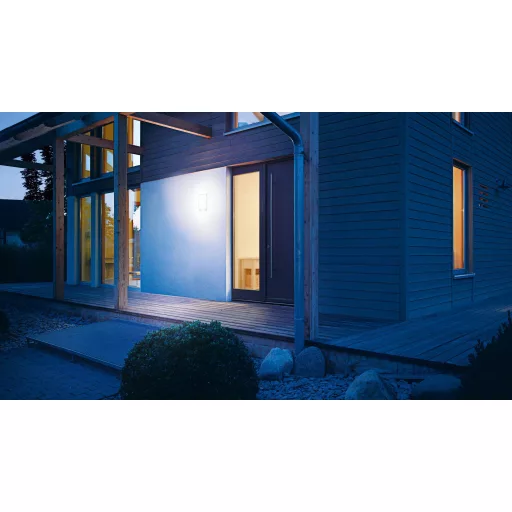 Kültéri fali lámpa mozgásérzékelővel LED E27 60 W, nemesacél, Steinel L 22 009816