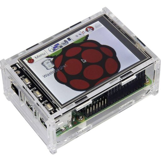 Joy-it 3.2TC Kijelző ház Alkalmas: Raspberry Pi® Átlátszó akrilüveg