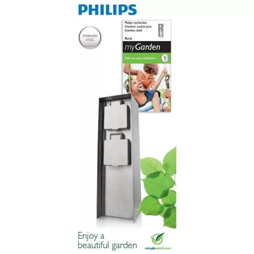 Philips LED 171084716 Kerti elosztó 2 részes Nemesacél