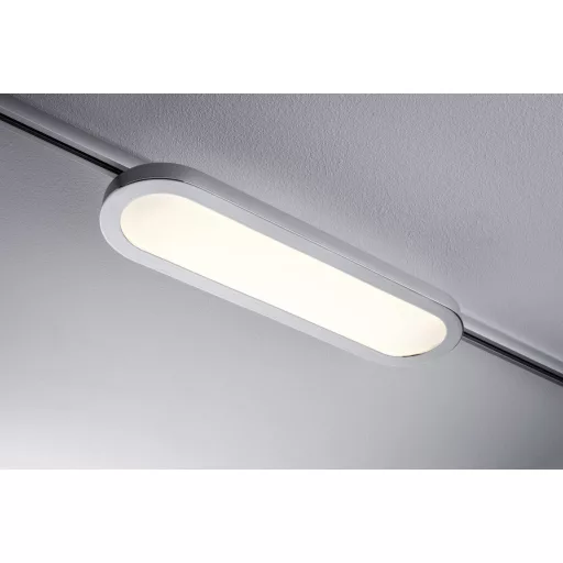 Nagyfeszültségű sínrendszer lámpa URail Fixen beépített LED-es 7 W LED Paulmann Panel Loop Króm (matt)