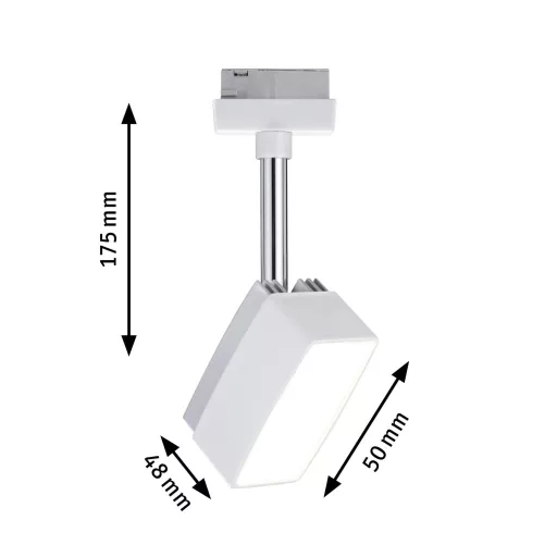 Paulmann Pedal Nagyfeszültségű sínrendszer lámpa URail Fixen beépített LED-es 5 W LED Fehér