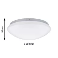   Paulmann Leonis 70722 LED-es fürdőszobai mennyezeti lámpa mozgásérzékelővel 9.5 W Melegfehér Fehér
