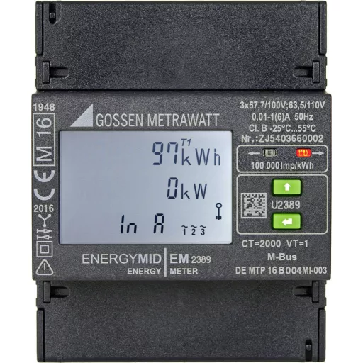 Gossen Metrawatt U2387-V012 U2387-V012 Háromfázisú fogyasztásmérő átalakító csatlakozóval digitális MID konform: Igen 1 db