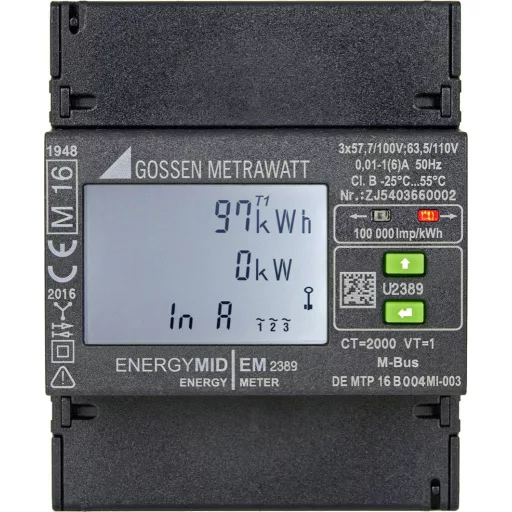 Gossen Metrawatt U2389-V021 U2389-V021 Háromfázisú fogyasztásmérő átalakító csatlakozóval digitális MID konform: Igen 1 db