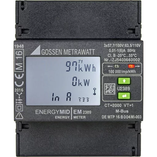 Gossen Metrawatt U2389-V016 U2389-V016 Háromfázisú fogyasztásmérő átalakító csatlakozóval digitális MID konform: Igen 1 db