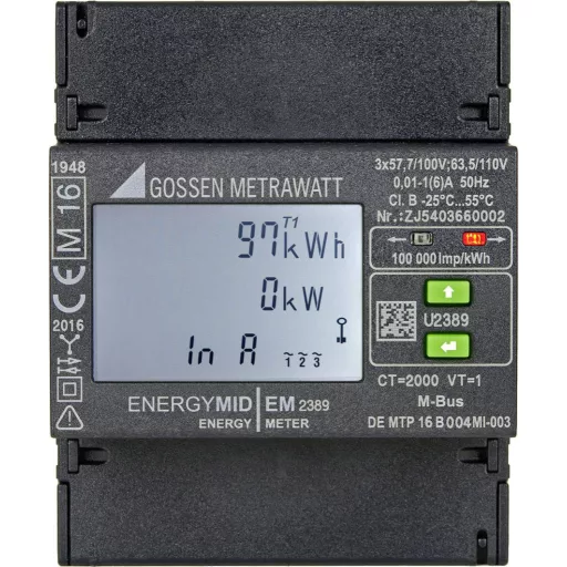Gossen Metrawatt U2389-V025 U2389-V025 Háromfázisú fogyasztásmérő átalakító csatlakozóval digitális MID konform: Igen 1 db