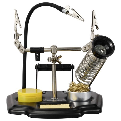 Harmadik kéz paneltartó 3db hajlítható csipesszel, pákatartóval, ón tartóval TOOLCRAFT ZD-10Y