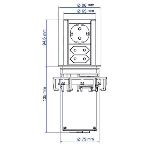 Bachmann 928.002 Elosztó torony 2 részes Ezüst, Fekete 1 db