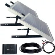  Napelemes rendszer szerelési anyagokkal, 2x 30 W 12 V, Phaesun 600301 Solar Up Four