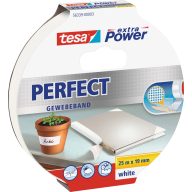   tesa PERFECT 56339-00003-01 Szövet ragasztószalag tesa® extra Power Fehér (H x Sz) 25 m x 19 mm 1 db